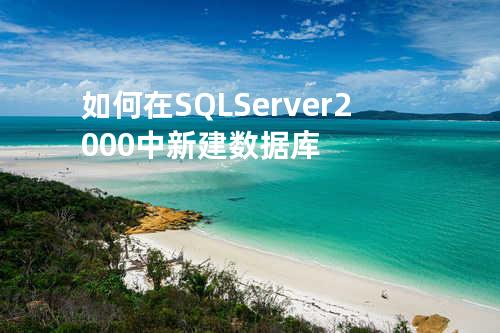 如何在SQL Server 2000中新建数据库