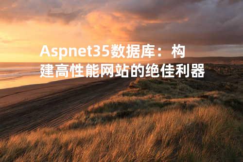 Asp.net 3.5数据库：构建高性能网站的绝佳利器