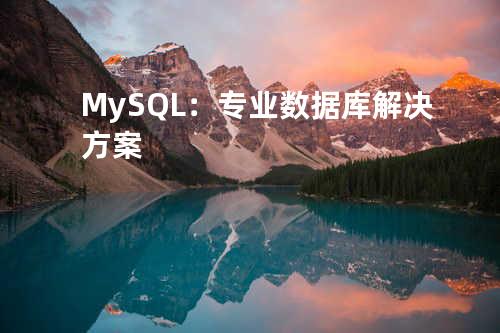 MySQL：专业数据库解决方案