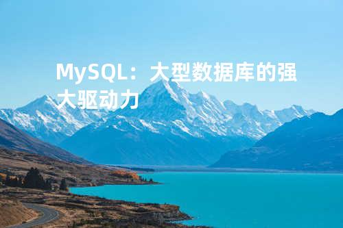 MySQL：大型数据库的强大驱动力